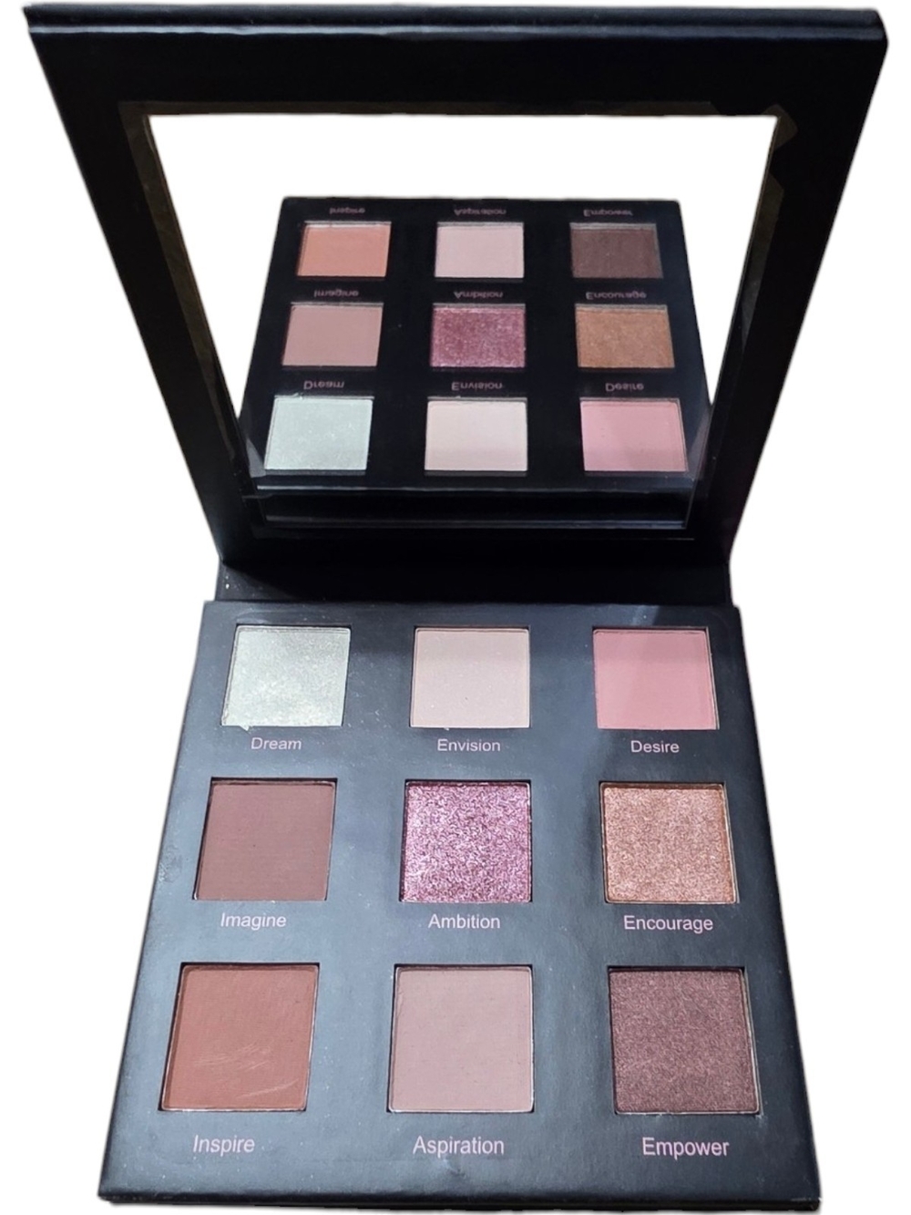 RealHer Dreams So Big 9 Pan Eyeshadow Palette Neutral Pink Mauve Shimmer Matte